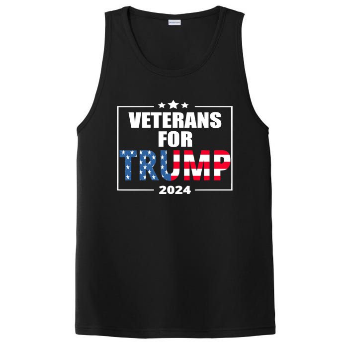 Veterans For Trump 2024 Pro American Troops PosiCharge Competitor Tank