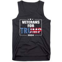 Veterans For Trump 2024 Pro American Troops Tank Top