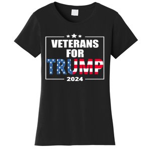 Veterans For Trump 2024 Pro American Troops Women's T-Shirt