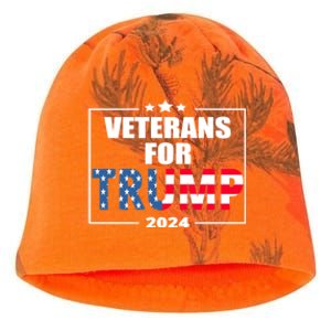 Veterans For Trump 2024 Pro American Troops Kati - Camo Knit Beanie