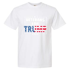 Veterans For Trump 2024 Pro American Troops Garment-Dyed Heavyweight T-Shirt