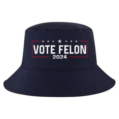 Vote Felon Trump 2024 45 And 47 Funny Vote For The Felon Cool Comfort Performance Bucket Hat