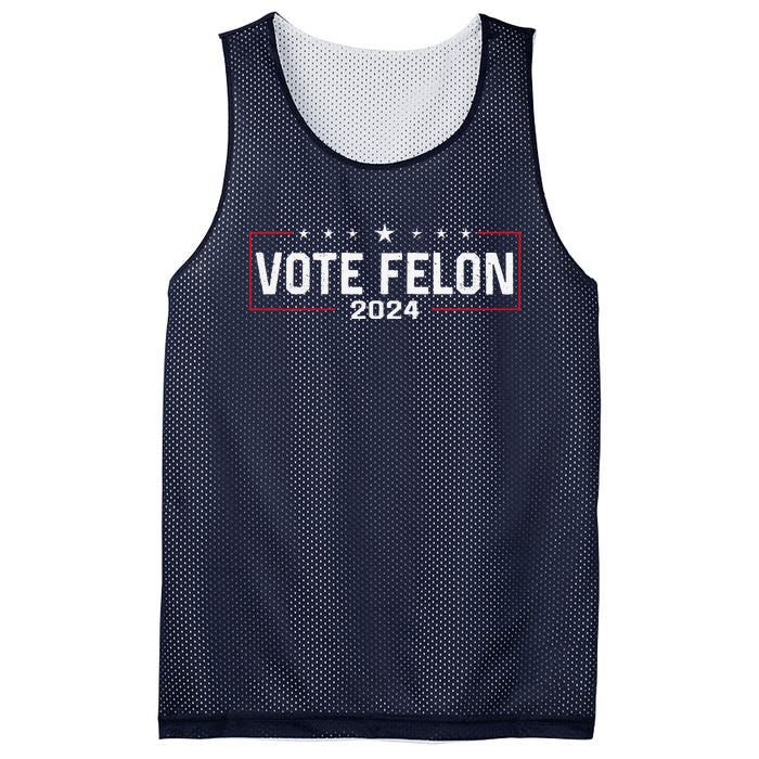 Vote Felon Trump 2024 45 And 47 Funny Vote For The Felon Mesh Reversible Basketball Jersey Tank