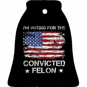 Voting For The Outlaw Not The Sniffer Ceramic Bell Ornament