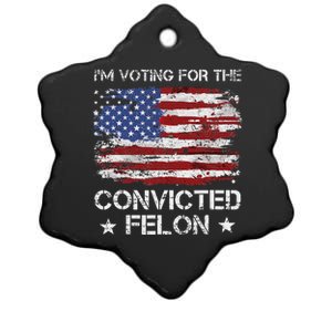 Voting For The Outlaw Not The Sniffer Ceramic Star Ornament