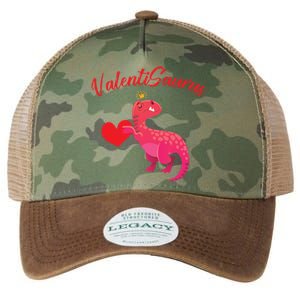 Valentisaurus Funny Tgiftrex Dinosaur Valentine's Day Gift Legacy Tie Dye Trucker Hat