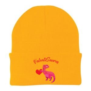 Valentisaurus Funny Tgiftrex Dinosaur Valentine's Day Gift Knit Cap Winter Beanie