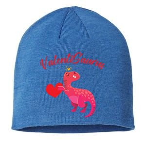 Valentisaurus Funny Tgiftrex Dinosaur Valentine's Day Gift Sustainable Beanie