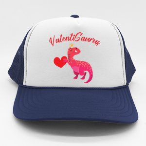 Valentisaurus Funny Tgiftrex Dinosaur Valentine's Day Gift Trucker Hat