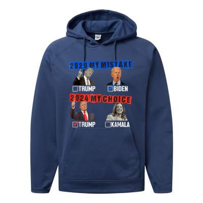 Vote For Trump! God Chose Trump To Restore Our Country Performance Fleece Hoodie