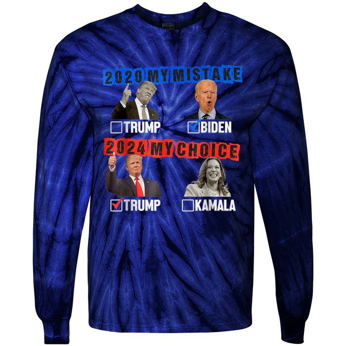 Vote For Trump! God Chose Trump To Restore Our Country Tie-Dye Long Sleeve Shirt