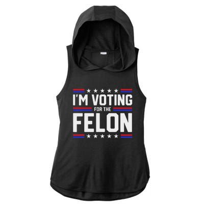 Voting For The Outlaw Not The Sniffer Ladies PosiCharge Tri-Blend Wicking Draft Hoodie Tank