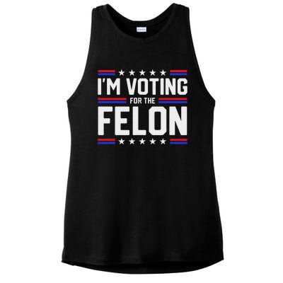 Voting For The Outlaw Not The Sniffer Ladies PosiCharge Tri-Blend Wicking Tank