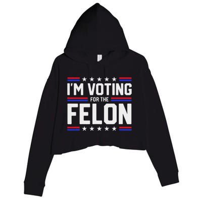 Voting For The Outlaw Not The Sniffer Crop Fleece Hoodie