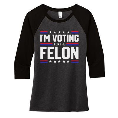 Voting For The Outlaw Not The Sniffer Women's Tri-Blend 3/4-Sleeve Raglan Shirt