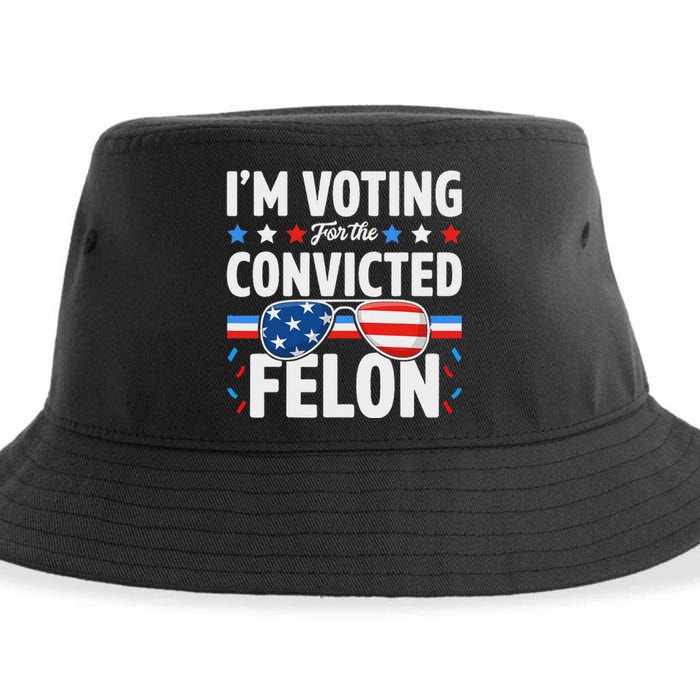 Voting For The Felon Trump 2024 Political Sustainable Bucket Hat