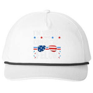 Voting For The Felon Trump 2024 Political Snapback Five-Panel Rope Hat