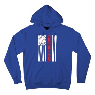 Vintage Flag Usa 4th Of July FatherS Day Baseball Dad Funny Gift Hoodie