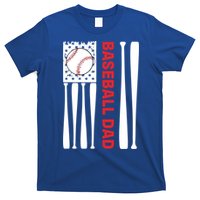 Vintage Flag Usa 4th Of July FatherS Day Baseball Dad Funny Gift T-Shirt