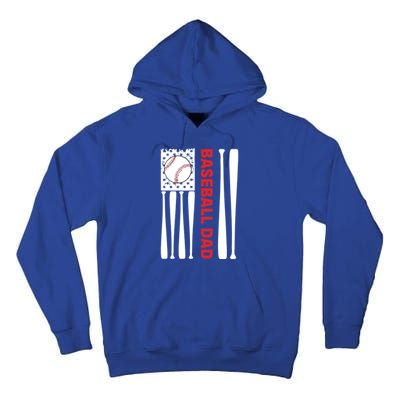 Vintage Flag Usa 4th Of July FatherS Day Baseball Dad Funny Gift Tall Hoodie