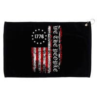 Vintage Flag Usa Old American Flag Patriotic 1776 We The People USA Grommeted Golf Towel