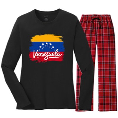 Venezuela Flag Venezuelan Women's Long Sleeve Flannel Pajama Set 