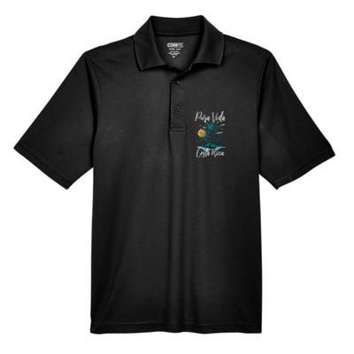 Vintage Family Vacation Costa Rica Pura Vida Beach Men's Origin Performance Piqué Polo