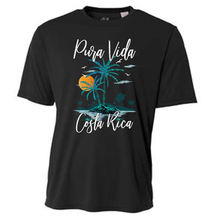 Vintage Family Vacation Costa Rica Pura Vida Beach Cooling Performance Crew T-Shirt