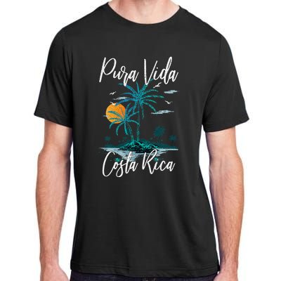 Vintage Family Vacation Costa Rica Pura Vida Beach Adult ChromaSoft Performance T-Shirt