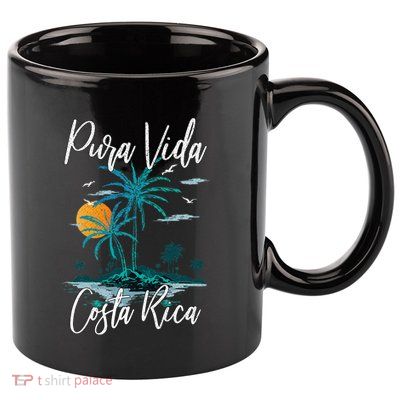 Vintage Family Vacation Costa Rica Pura Vida Beach 11oz C Handle Ceramic Mug