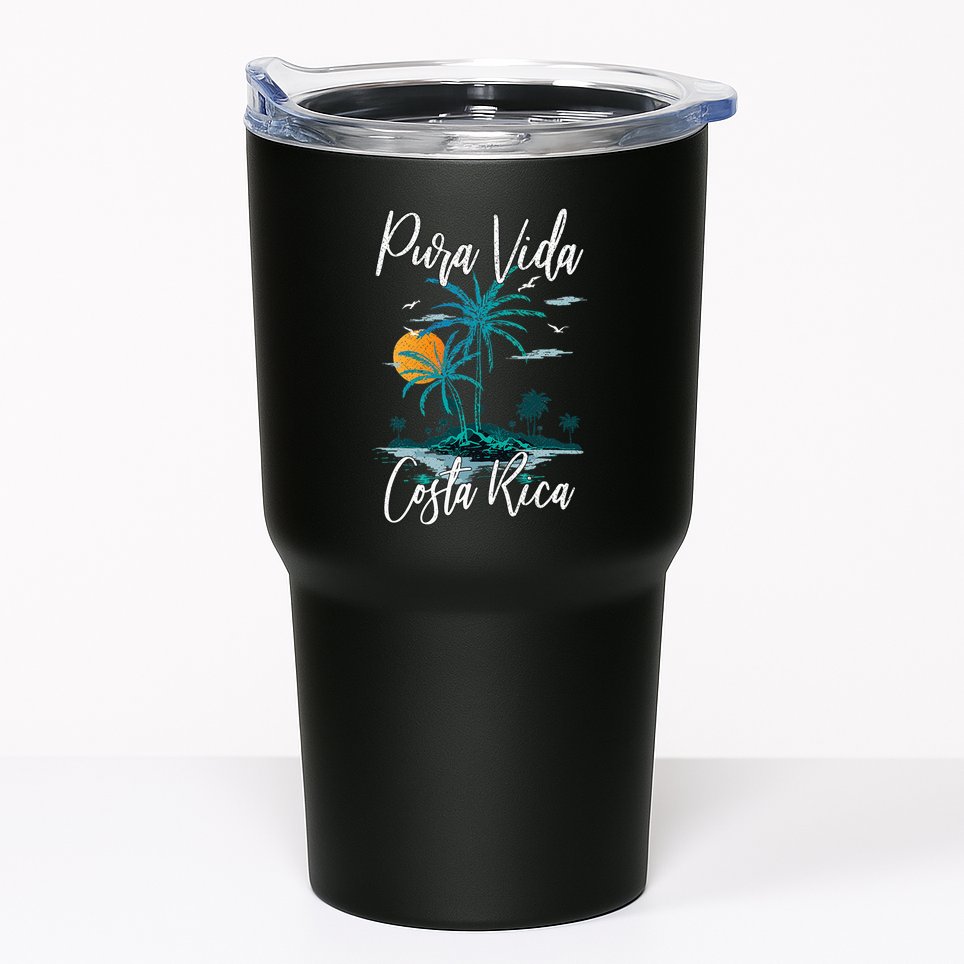 Vintage Family Vacation Costa Rica Pura Vida Beach Tumbler