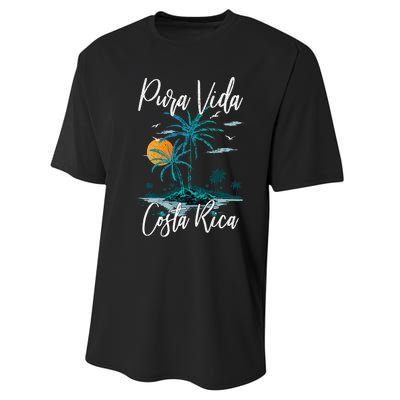 Vintage Family Vacation Costa Rica Pura Vida Beach Performance Sprint T-Shirt