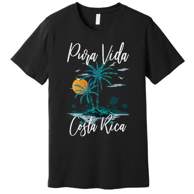 Vintage Family Vacation Costa Rica Pura Vida Beach Premium T-Shirt