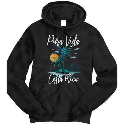 Vintage Family Vacation Costa Rica Pura Vida Beach Tie Dye Hoodie