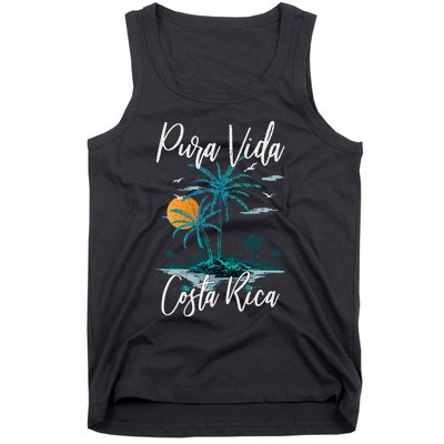 Vintage Family Vacation Costa Rica Pura Vida Beach Tank Top