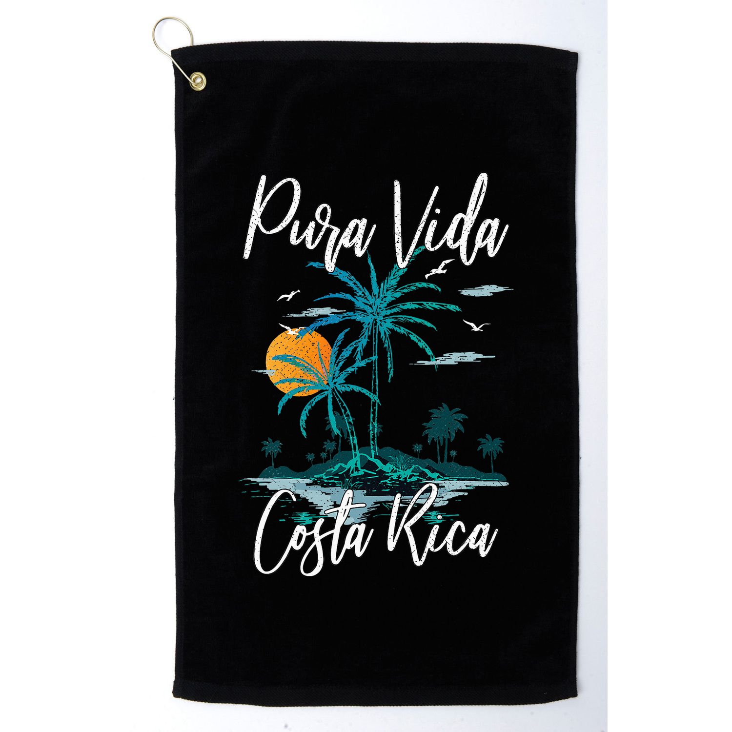 Vintage Family Vacation Costa Rica Pura Vida Beach Golf Towel