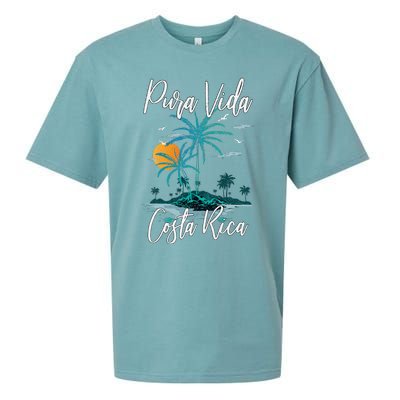 Vintage Family Vacation Costa Rica Pura Vida Beach Sueded Cloud Jersey T-Shirt