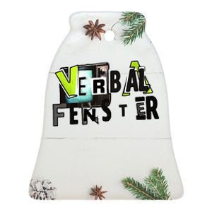 Verbal Fenster Ceramic Bell Ornament