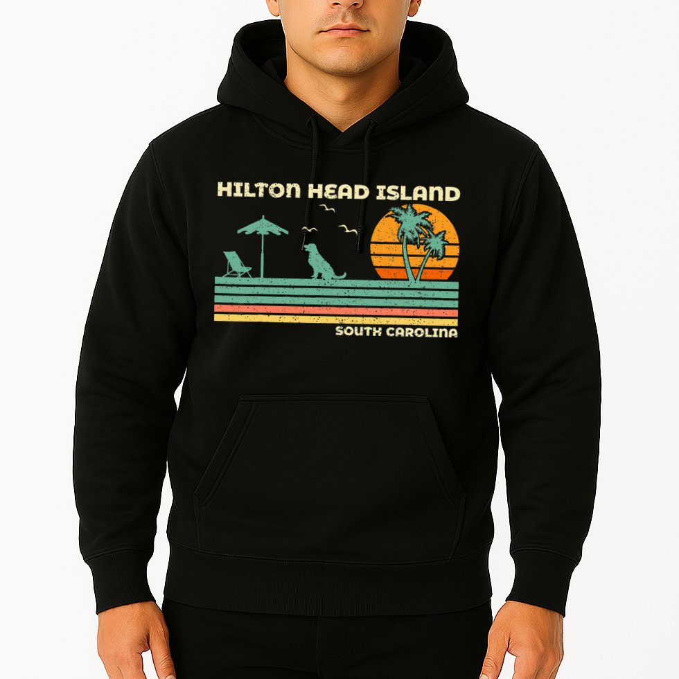 Vintage Family Vacation South Carolina Hilton Head Island Hoodie