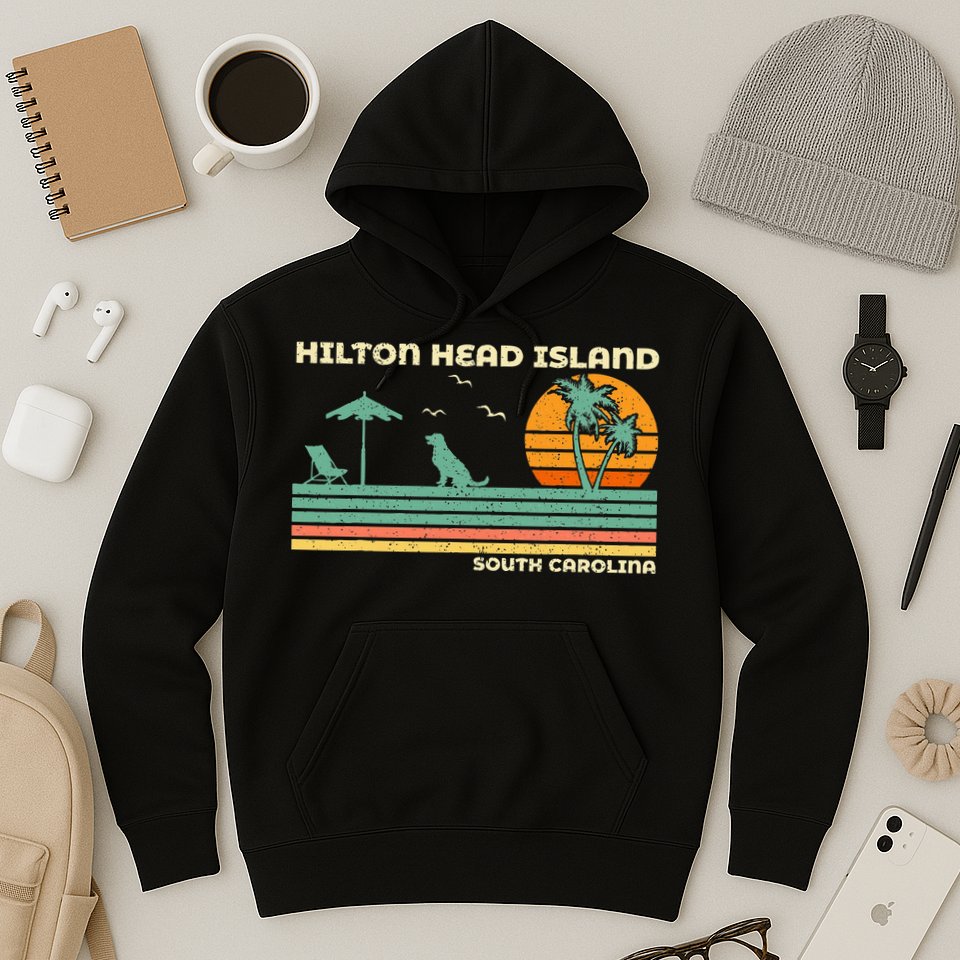 Vintage Family Vacation South Carolina Hilton Head Island Hoodie