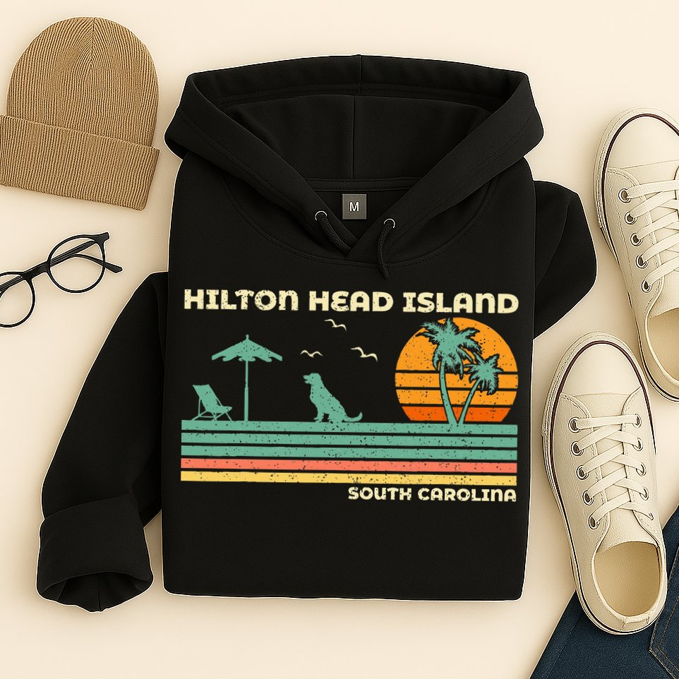 Vintage Family Vacation South Carolina Hilton Head Island Hoodie