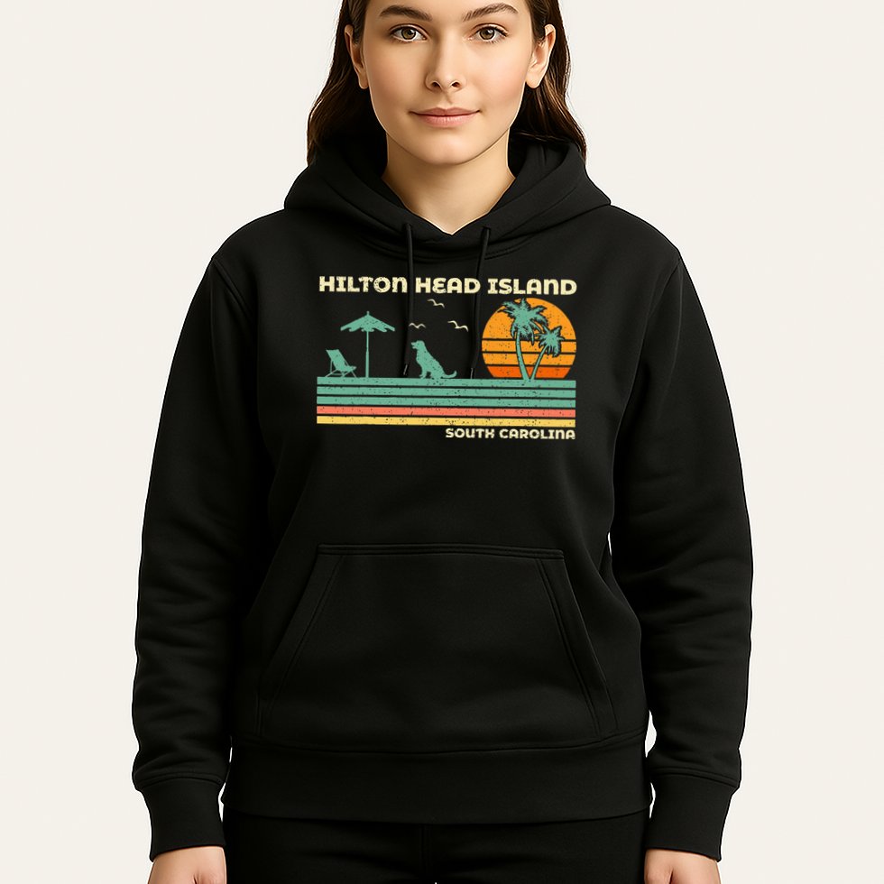Vintage Family Vacation South Carolina Hilton Head Island Hoodie