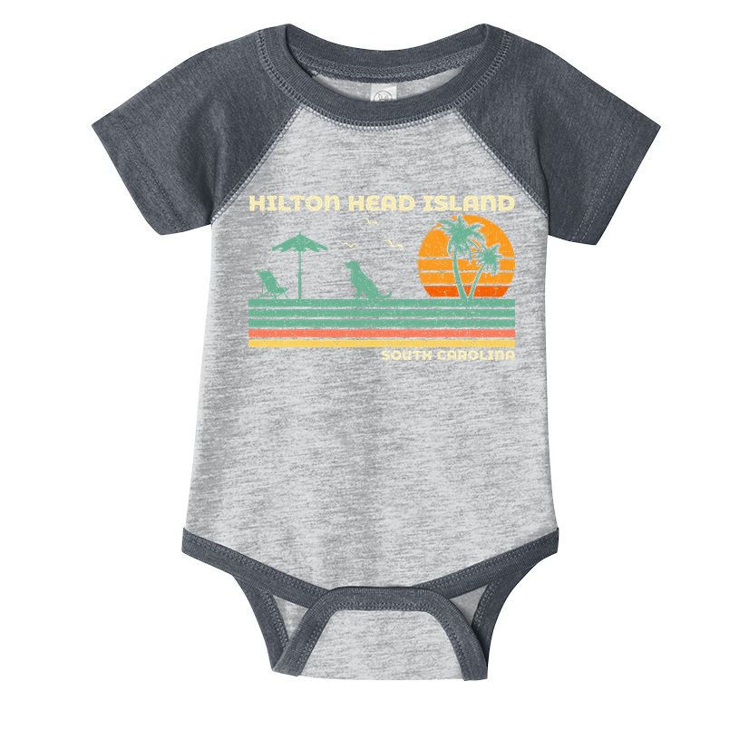 Vintage Family Vacation South Carolina Hilton Head Island Infant Baby Jersey Bodysuit