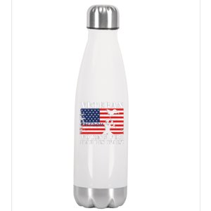 Veteran Freedom Voting For Harris Walz Waltz Usa Flag Stainless Steel Insulated Water Bottle