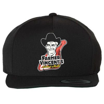 Vintage Farmer Vincents Smoked Meat Motel Hell Fan Art Wool Snapback Cap