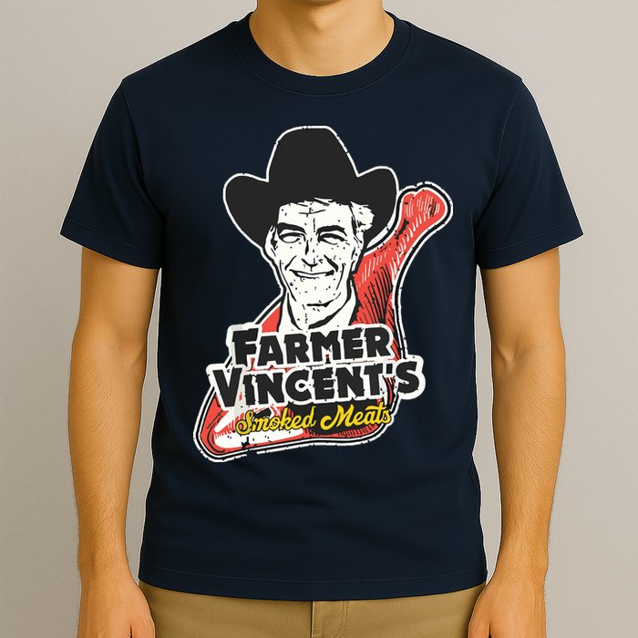 Vintage Farmer Vincents Smoked Meat Motel Hell Fan Art T-Shirt