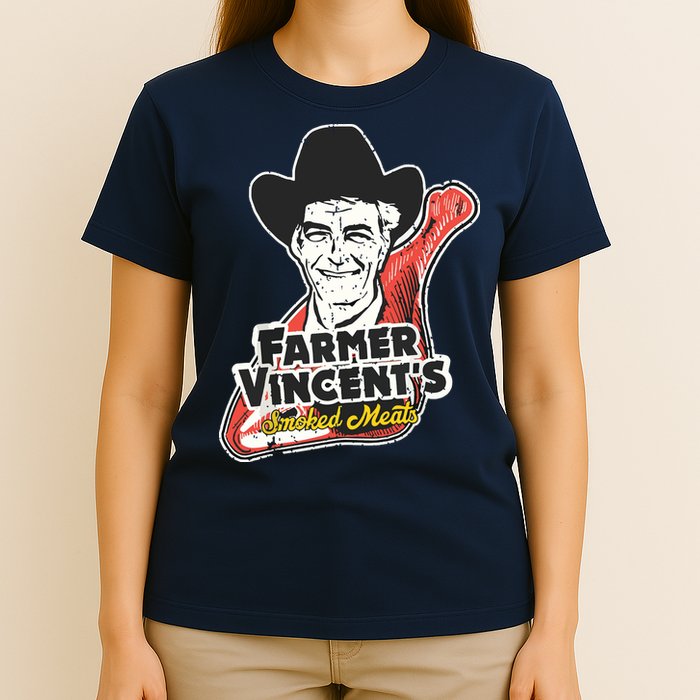 Vintage Farmer Vincents Smoked Meat Motel Hell Fan Art T-Shirt