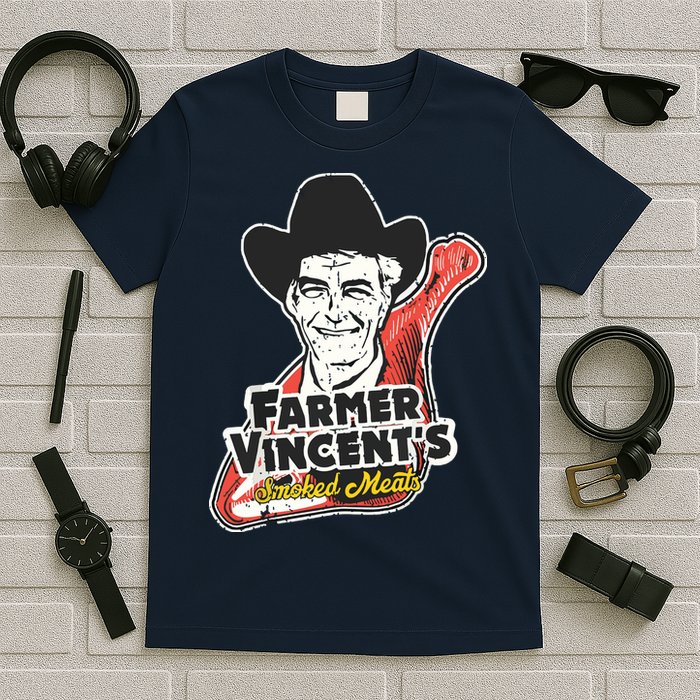 Vintage Farmer Vincents Smoked Meat Motel Hell Fan Art T-Shirt