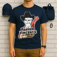 Vintage Farmer Vincents Smoked Meat Motel Hell Fan Art T-Shirt