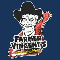 Vintage Farmer Vincents Smoked Meat Motel Hell Fan Art T-Shirt